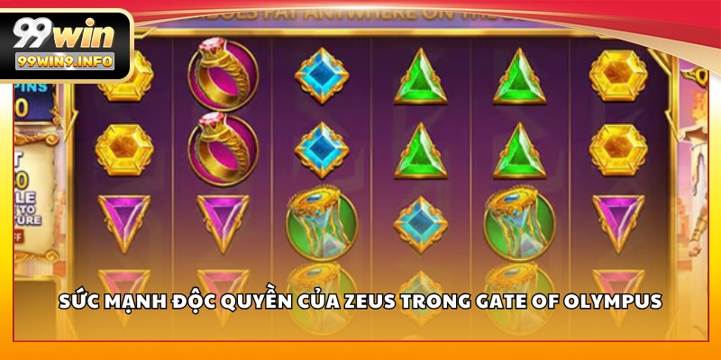 Sức mạnh độc quyền của  Zeus trong Gate of Olympus